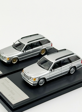 Mortal 1:64 奔驰S124 梅赛德斯 旅行 低趴 合金汽车模型
