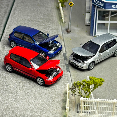 合金64EG6汽车模型可开前盖