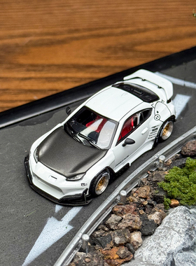 POPRACE 1:64 丰田PANDEM GR86 ZN8火箭兔改装版挂卡合金汽车模型