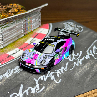 SR STAR RACE 1：64 保时捷 911 GT3 R DTM 9号 合金汽车模型