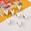 Silver-Plated Letter Beads V, Hole Diameter about 6mm