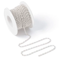 Бриллиант AB, серебряная основа, жемчуг A+, 2 мм, около 340 штук, 1 размер