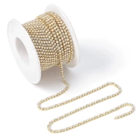 Бриллиант AB, золотая основа, жемчуг А+, 2 мм, около 340 штук, 1 размер