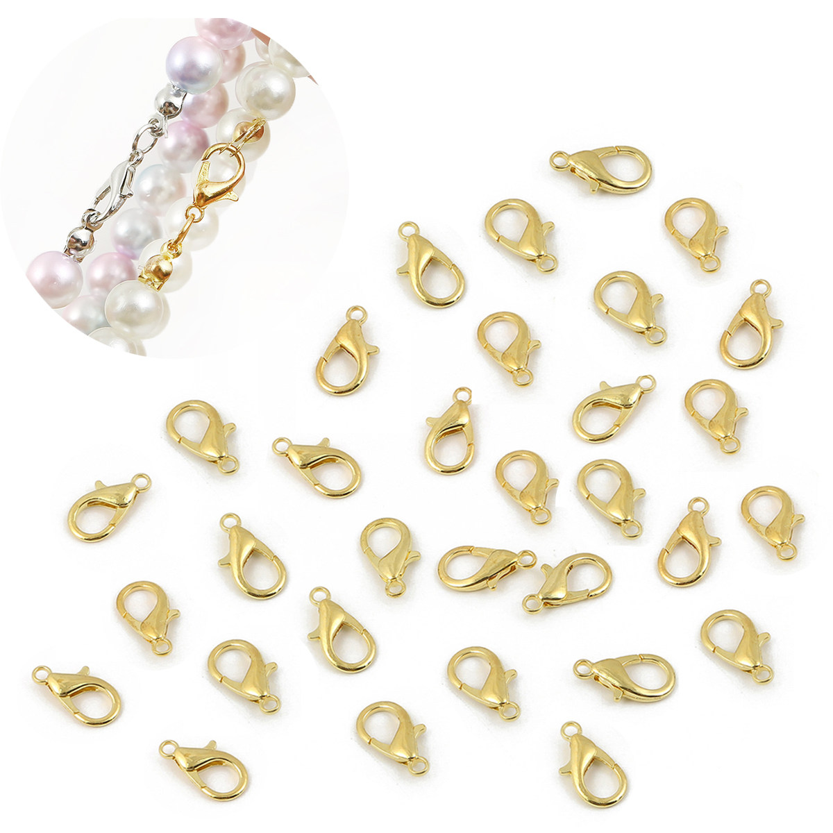 合金龙虾扣包扣接扣卡扣 手工diy饰品配件串珠扣项链扣手链扣材料