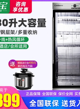 康宝XDZ330-Q2消毒柜商用立式透明面板不锈钢单门家碗筷ZTP350Y-2
