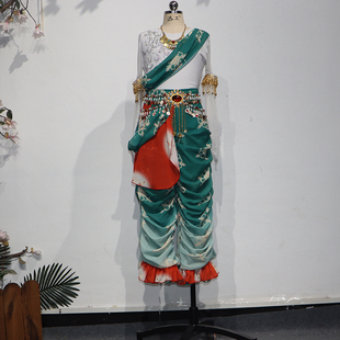 新款艺考练习演出敦煌飞天舞蹈莲花化生同款古典汉唐表演出服定做