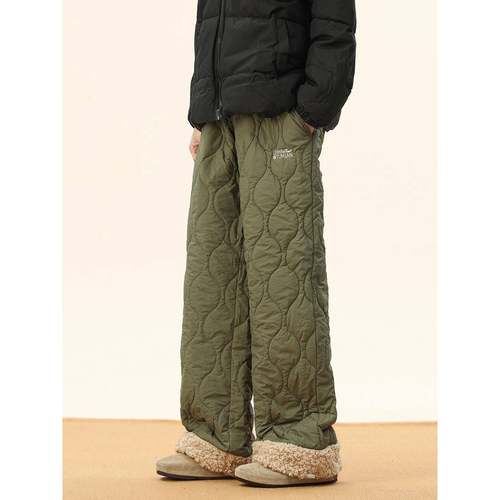 BWKA葫芦纹加厚羊羔女绒棉裤男MBB冬季零40度羽防寒下东北绒滑雪