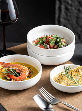 日式餐具白色陶瓷碗吃饭米饭碗汤碗高级酒店餐具碗盘家用菜碗