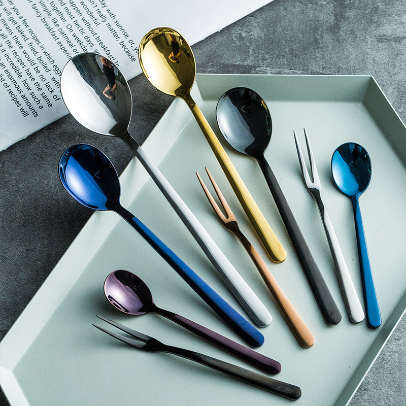 创意勺子家用不锈钢水果叉