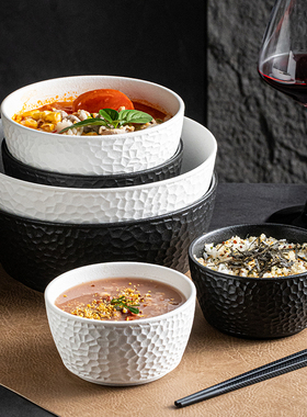 白色陶瓷碗小碗创意吃饭米饭碗汤碗高级餐厅餐具碗盘家用特色菜碗