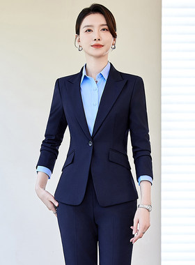 职业套装女面试正装西装白领房产保险销售工作服西服酒店前台工装