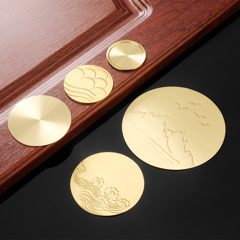 装饰片黄铜实木家具金色新中式