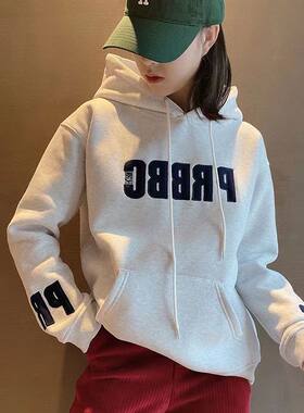 连帽卫衣女加绒加厚外套