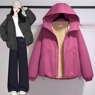 明星男女同款冬装棉衣外套羊羔毛加绒防风防水防静电加棉冲锋衣