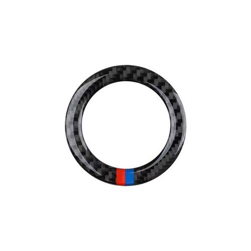 适用于宝马3系98-04款E46汽车内饰碳纤维方向盘装饰贴改装配件