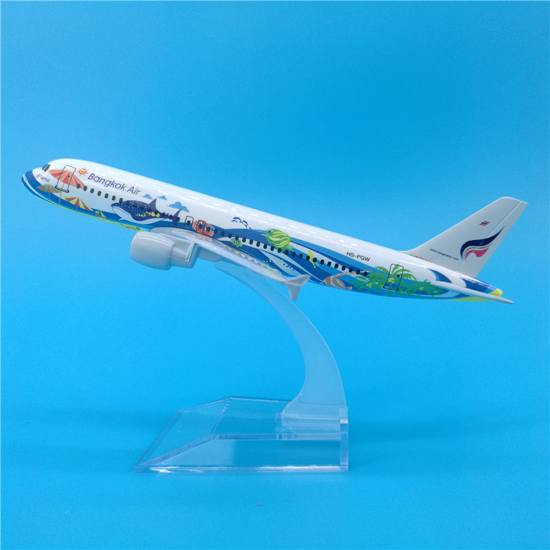 16cm曼谷鱼航空A320合金飞机模型摆件礼品旅游纪念品 Bankok Fish
