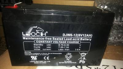 厂家低价LEOCH DJW6-12 6V12AH医疗设备/电子仪器用蓄电池正品