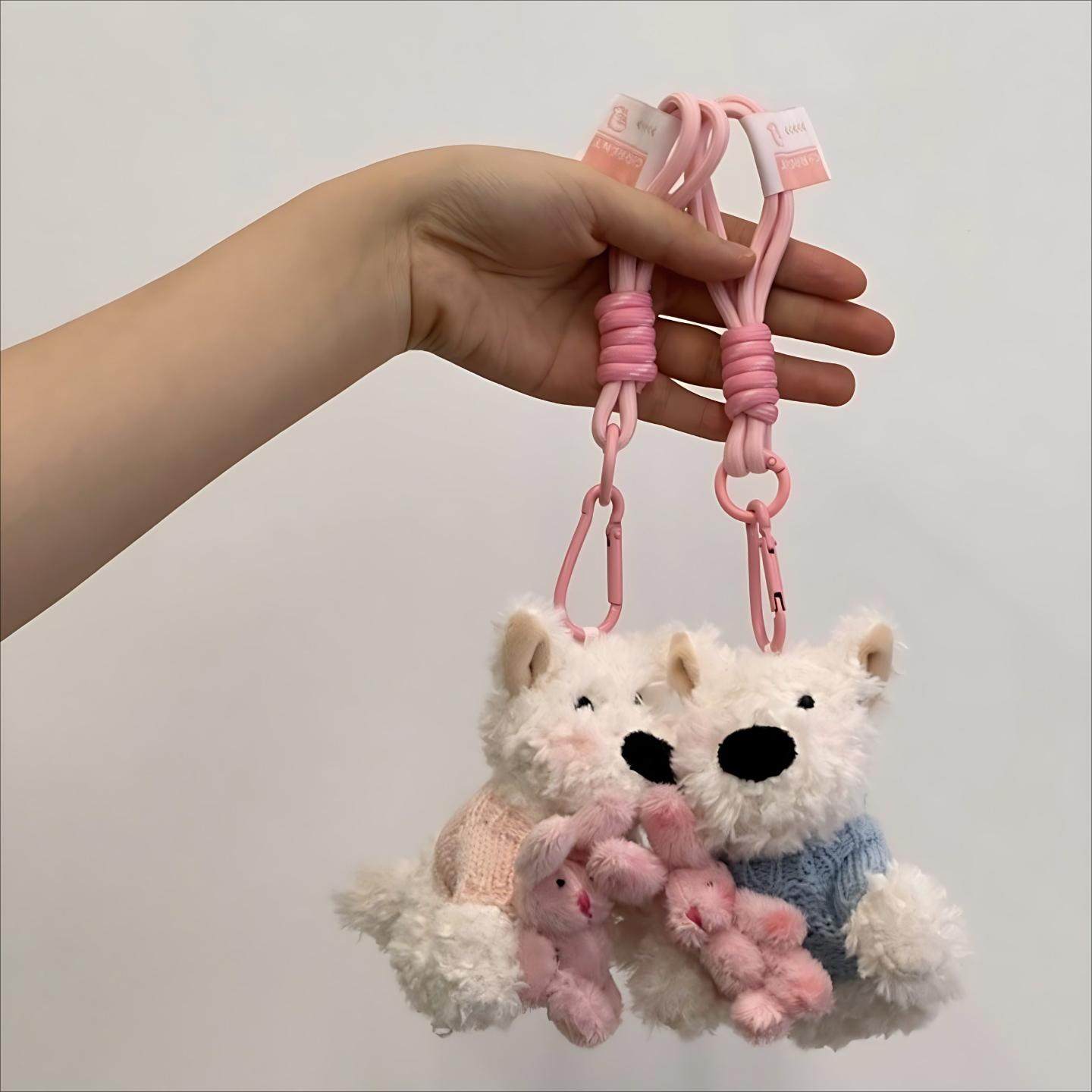 西高地潦草毛绒公仔背包挂件钥匙扣可爱卡通玩偶挂饰礼物创意玩偶,节庆用品/礼品,创意玩偶,淘宝优惠券,粉丝福利购,淘宝优惠卷