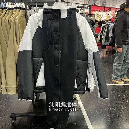 NIKE耐克男子THERMA-FIT詹姆斯侧排扣加绒保暖直筒长裤FZ1037-010