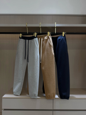 111902秋冬2025新款加绒加厚运动卫裤宽松直筒休闲束脚裤女长裤潮