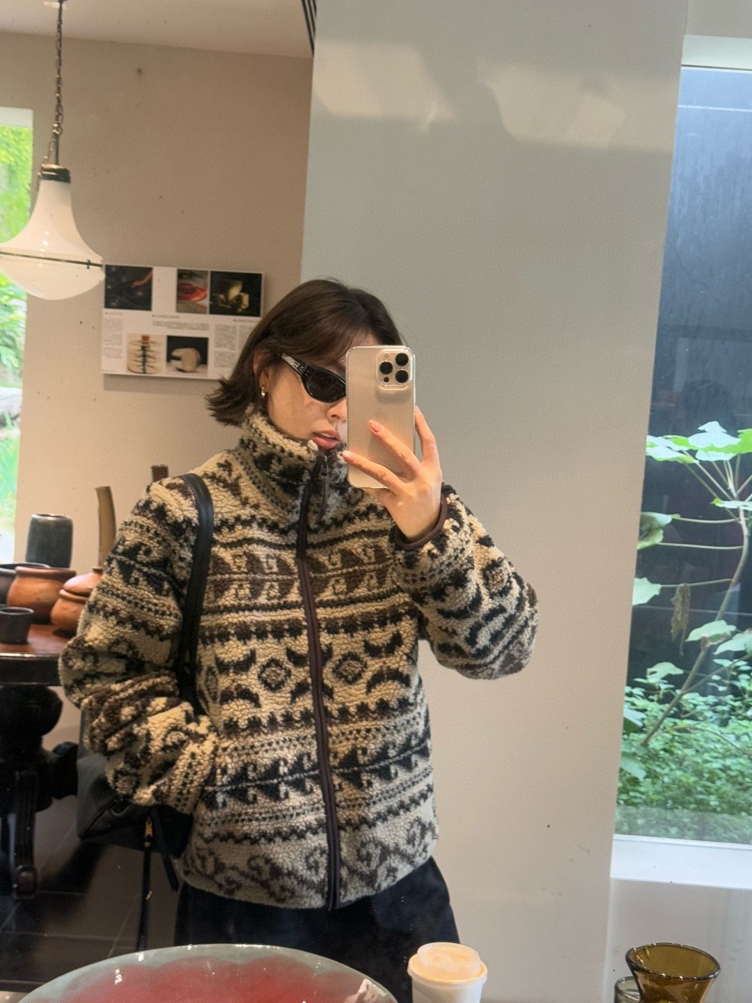 111404保暖毛毛外套秋冬费尔岛大颗粒摇粒绒羊羔毛氛围感夹克休闲