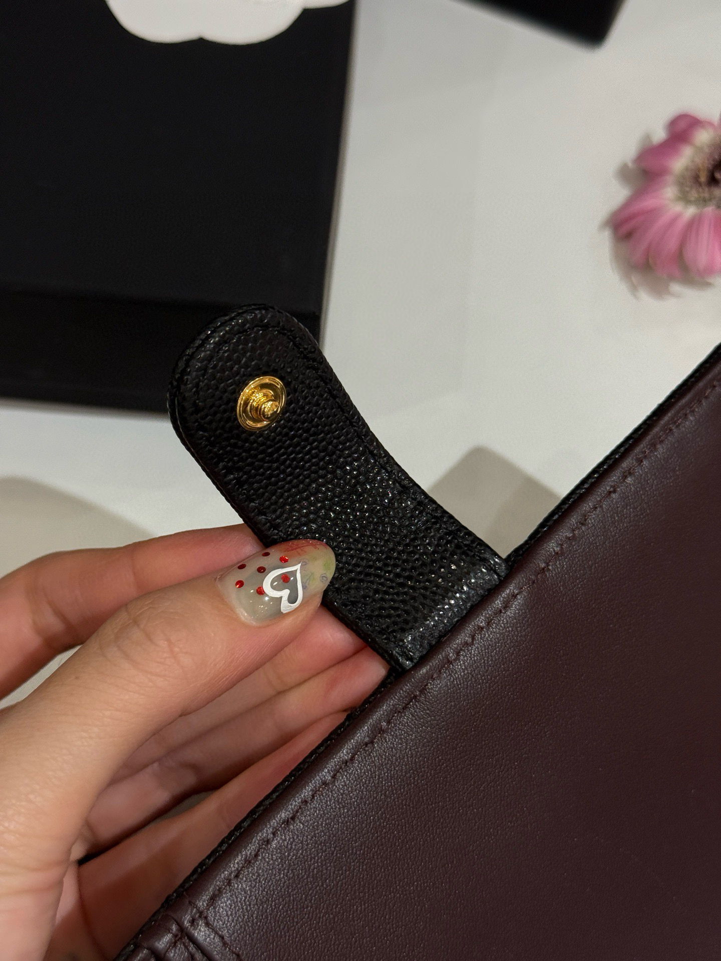 120301小香风经典菱格护照夹按扣卡包卡套零钱包牛皮荔枝纹鱼子酱