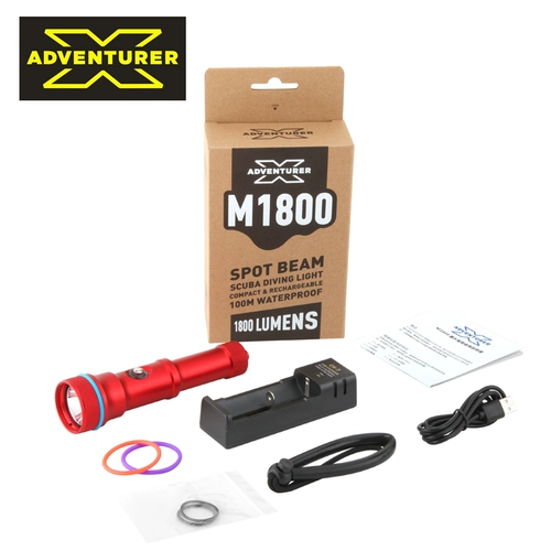 X-ADVENTURER Explorer M1800 Diving Flashlight Водонепроницаемый 100 метров 1800 Lumen Condensed Night Dive