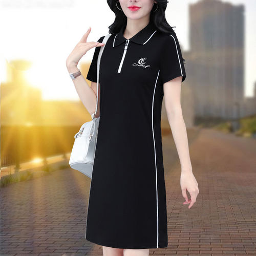 连衣裙夏季新款码2024打底女装妹妹大跨境款女胖中长裙亚马逊