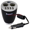 Michelin Car Charger Car charger cigarette lighter 6514ML Four USB One Trailer Two Safety Hammer 12V/24V