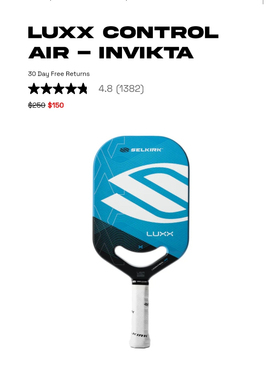 美国Selkirk LUXX Control Air Invikta 一线品牌进口匹克球拍