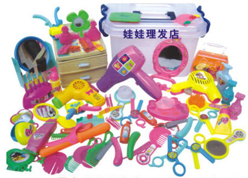 幼儿园亲子园仿真过家家娃娃理发店57件教具带吹风机镜子剪发工具在类目 玩具/童车/益智/积木/模型, 仿真/过家家玩具, 过家家玩具中 - 来自Buy2taobao.com提供专业的淘宝代购服务