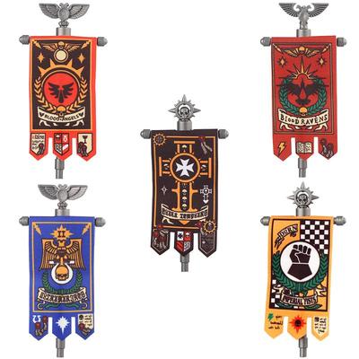 适用乐高积木人仔战锤旗帜星际战士暗源黑圣堂极限战士拼装玩具