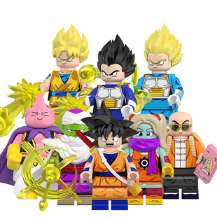 适用乐高积木人仔七龙珠孙悟空魔人布欧比克贝吉塔拼装玩具WM6183