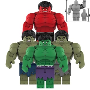 适用乐高积木人仔超级英雄漫画绿巨人红浩克第三方拼装 玩具AF344
