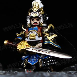 适用乐高三国小侠魏武帝曹公曹操五虎将关羽刘备张飞拼装积木玩具