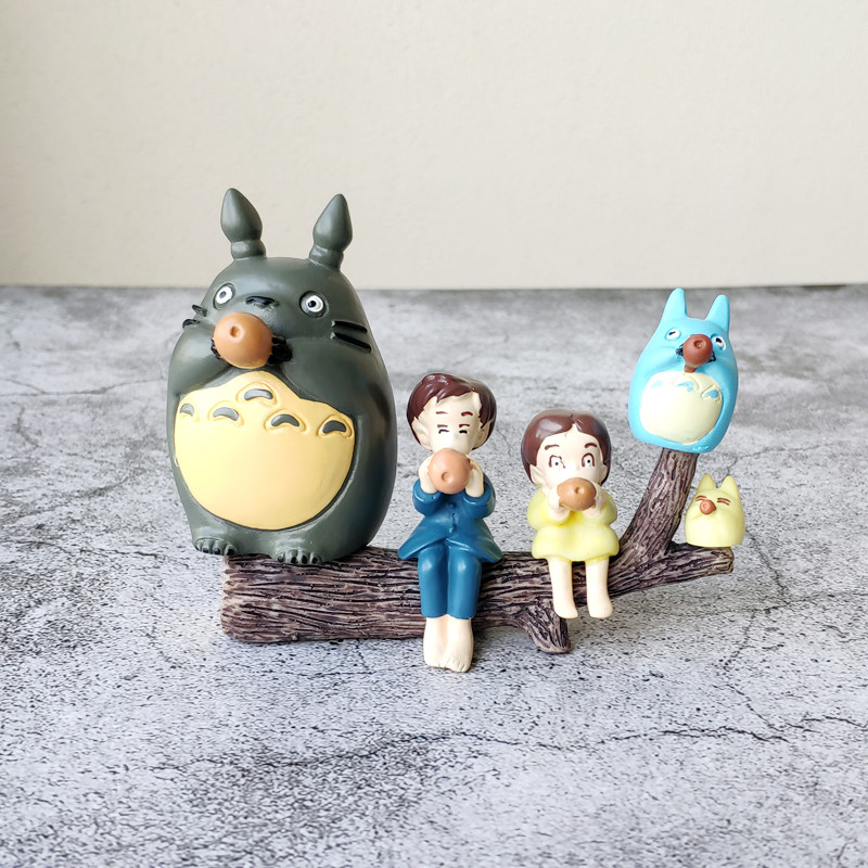 zakka杂货日本宫崎骏龙猫小梅叽喳场景摆件装饰桌面decole微景观
