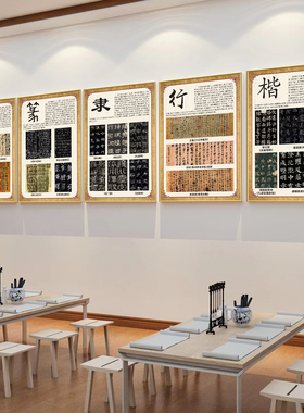 书法教室布置装饰挂画KT板