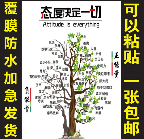 正能量墙贴企业文化装饰画