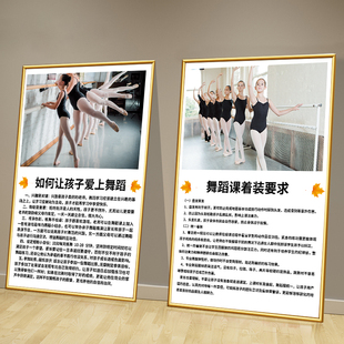 舞蹈教室布置装饰挂画舞蹈房中国舞艺术培训机构校区文化墙壁海报