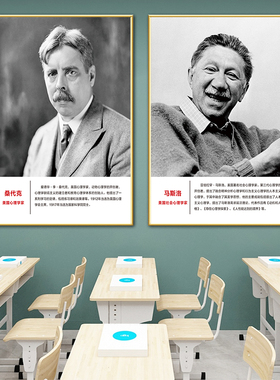 心理学家墙面装饰挂画心灵咨询室名人简介背景文化墙布置海报壁纸