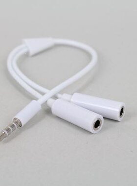 手机耳机一分二音频线 情侣耳机分线器平板情侣分线头耳机分接头