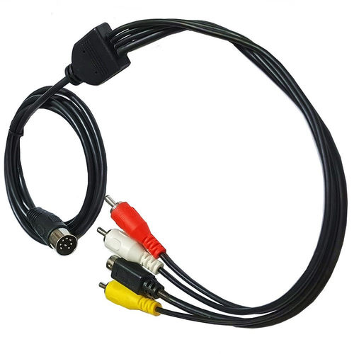 一分四大DIN8Pin公转mini DIN 4P(s-video）3RCA公莲花老式音视频
