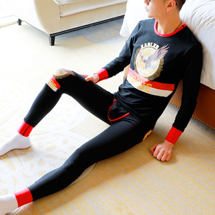 青少年学生线衣线裤 薄款 棉内穿衬衣衬裤 套装 保暖内衣男秋衣秋裤