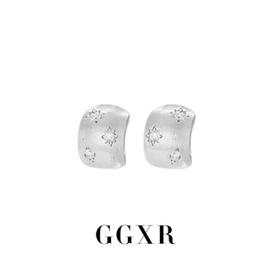拉丝耳夹星芒设计感耳环无耳洞耳夹 GGXR