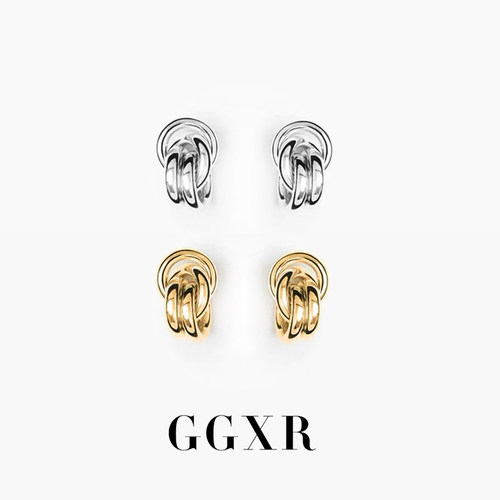 GGXR 法式复古经典圈圈耳环无耳洞耳夹