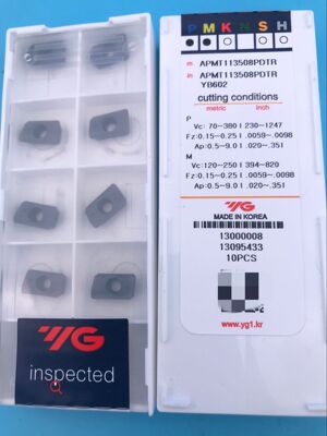 韩国进口YG铣刀刀片刀头刀粒APMT113508PDTR YB602