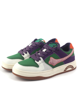 卓诗尼女鞋撤柜正品圆头厚底系带绿色小白鞋夏季新款街头德训板鞋