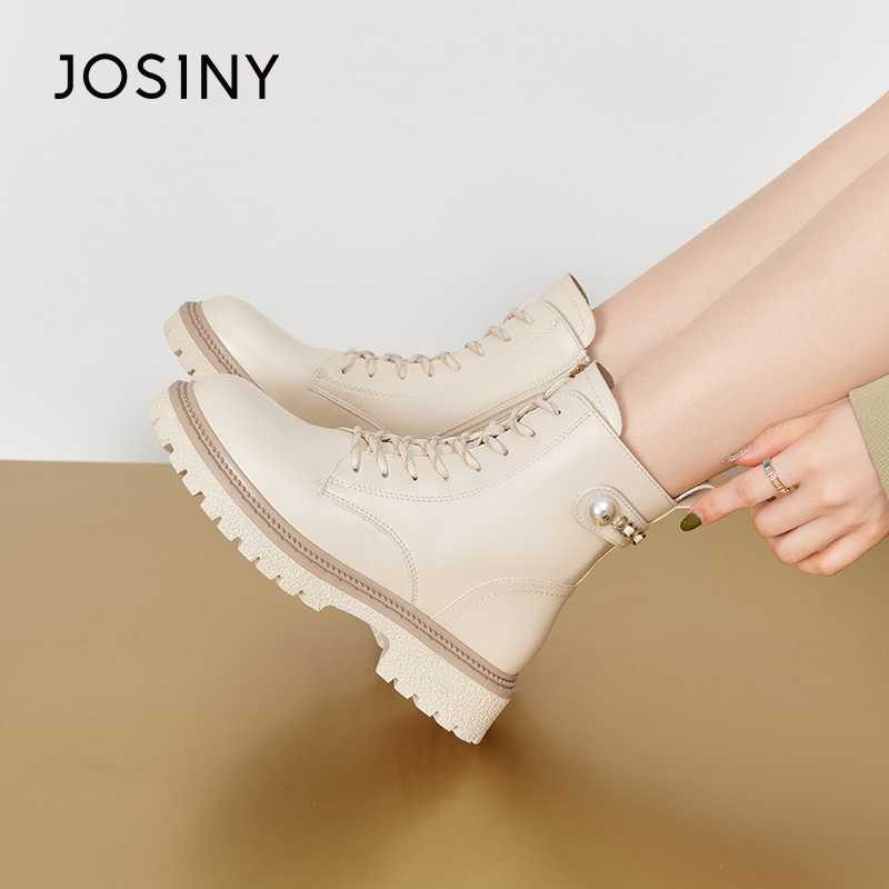 卓诗尼厚底长筒靴女靴子冬季加绒