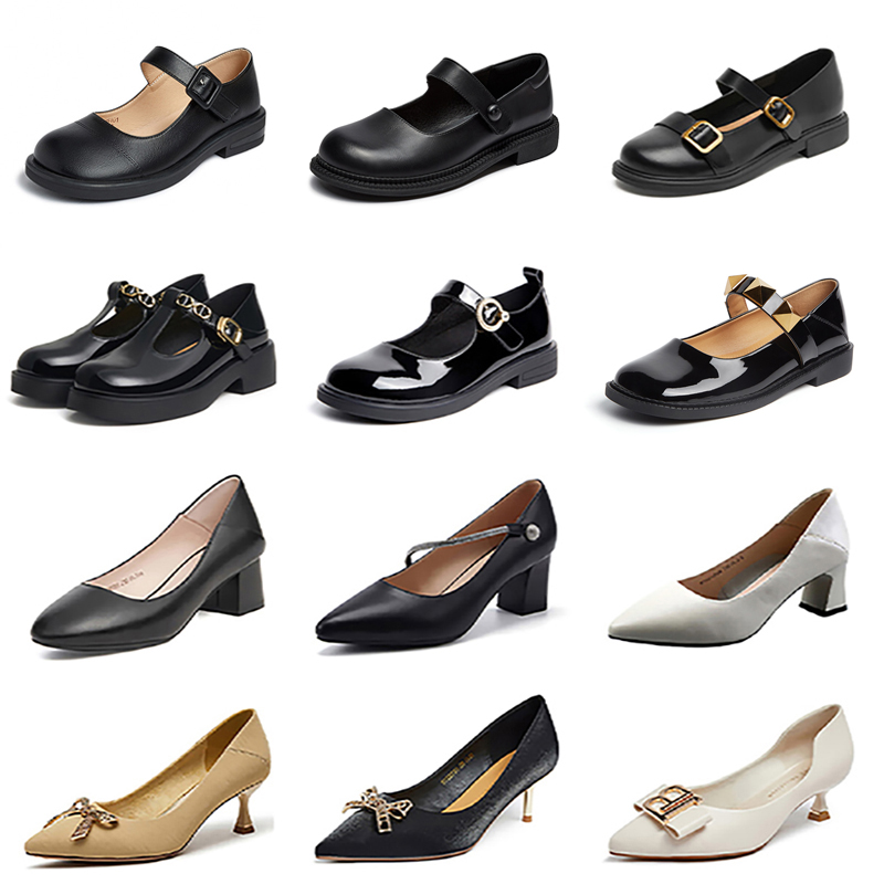 卓诗尼浅口平底韩版百搭一字带鞋