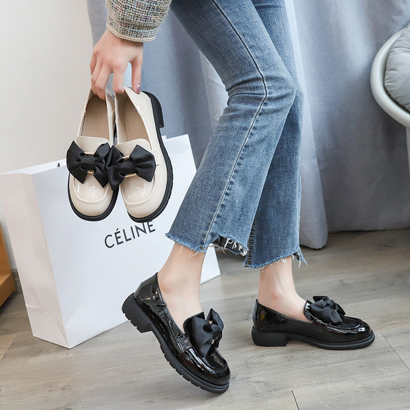 金佰川春秋款女鞋撤柜正品女单鞋圆头蝴蝶结平跟深口乐福鞋韩版潮,女鞋,深口单鞋,淘宝优惠券,粉丝福利购,淘宝优惠卷